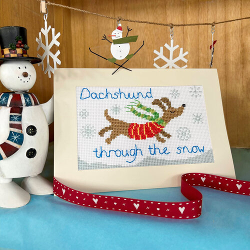 Bothy Threads Borduurpakket Bothy Designs - Dachshund Through The Snow - Bothy Threads