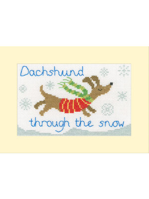 Bothy Threads Borduurpakket Bothy Designs - Dachshund Through The Snow - Bothy Threads