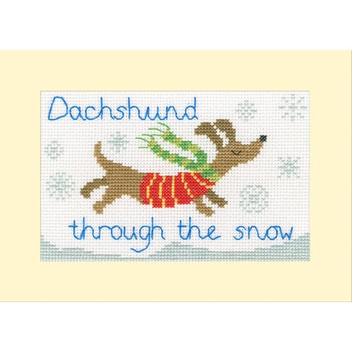 Bothy Threads Borduurpakket Bothy Designs - Dachshund Through The Snow - Bothy Threads