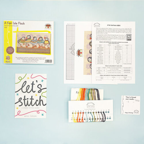 Bothy Threads Borduurpakket Emma Ball - A Fair Isle Flock - Bothy Threads