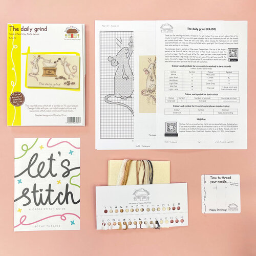 Bothy Threads Borduurpakket Anita Jeram - The Daily Grind - Bothy Threads