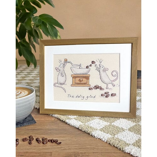 Bothy Threads Borduurpakket Anita Jeram - The Daily Grind - Bothy Threads