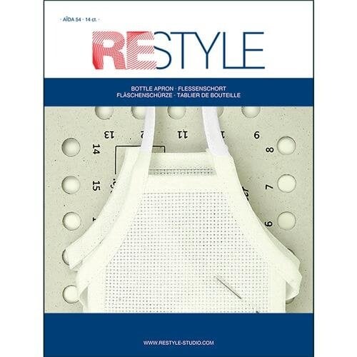 Restyle Restyle |  Flessenschort 2 stuks | aïda borduurstof 14-count  | 10x15 cm