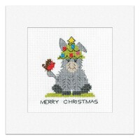 Borduurpakket Donkey Card - Tree Hat - Heritage Crafts