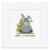 Borduurpakket Donkey Card - Christmas Tree - Heritage Crafts