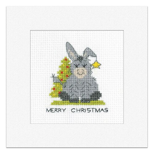 Heritage Crafts Borduurpakket Donkey Card - Christmas Tree - Heritage Crafts Heritage Crafts Borduurpakket Donkey Card - Christmas Tree - Heritage Crafts
