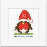 Borduurpakket Robin Card - Santa - Heritage Crafts