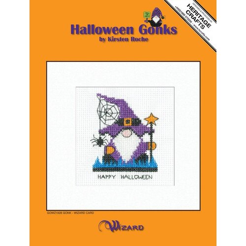 Heritage Crafts Borduurpakket Gonk Card - Wizard - Heritage Crafts