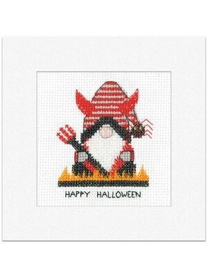 Heritage Crafts Borduurpakket Gonk Card - Devil Halloween - Heritage Crafts