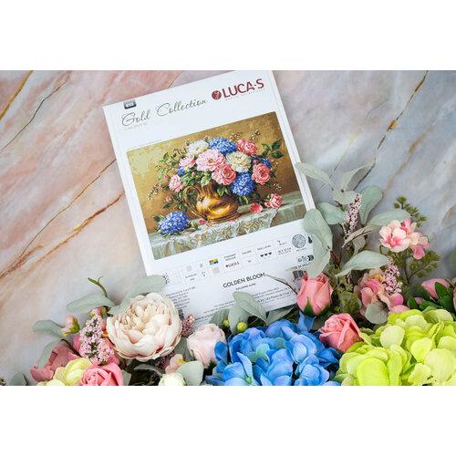 Luca-S Cross stitch kit Golden Bloom - Luca-S