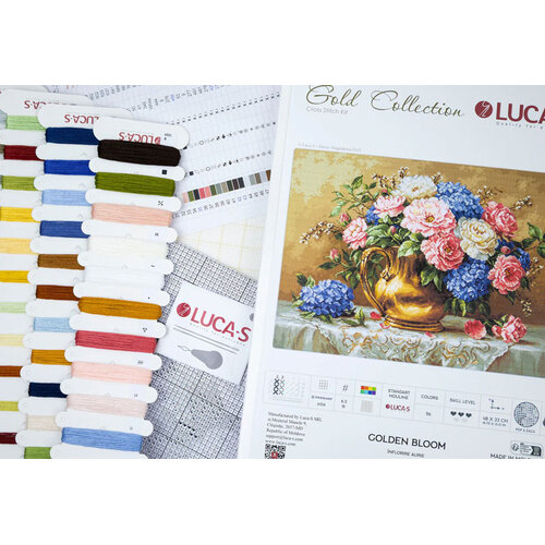 Luca-S Cross stitch kit Golden Bloom - Luca-S