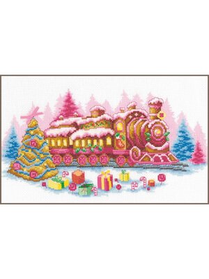 Vervaco Official Telpakket kit Gingerbread locomotief Vervaco Official Telpakket kit Gingerbread locomotief