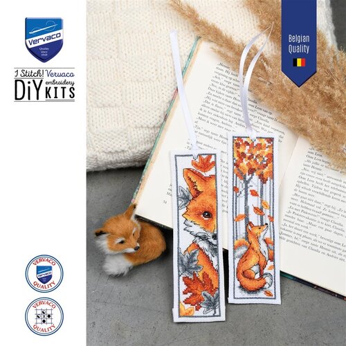 Vervaco Bladwijzer kit Vossen set van 2 Vervaco Bladwijzer kit Vossen set van 2