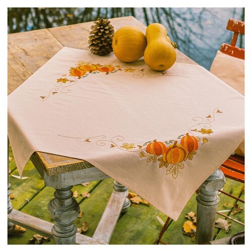 Vervaco Tafelkleed kit Herfstpompoenen Vervaco Tafelkleed kit Herfstpompoenen