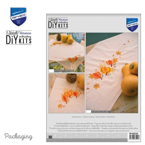 Vervaco Tafelkleed kit Herfstpompoenen Vervaco Tafelkleed kit Herfstpompoenen
