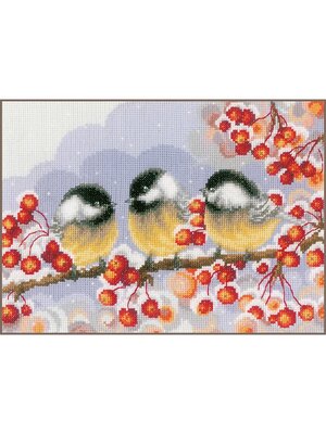 Vervaco Telpakket kit 3 Meesjes tussen bessen Vervaco Telpakket kit 3 Meesjes tussen bessen