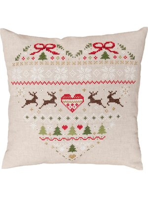 Vervaco Borduurkussen kit Kerstmis Vervaco Borduurkussen kit Kerstmis