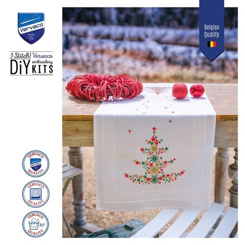 Vervaco Loper kit Kerstboom met versiering Vervaco Loper kit Kerstboom met versiering