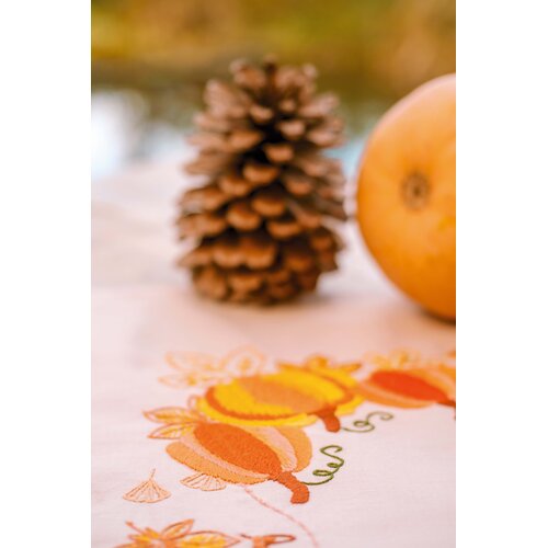 Vervaco Tafelkleed kit Herfstpompoenen Vervaco Tafelkleed kit Herfstpompoenen