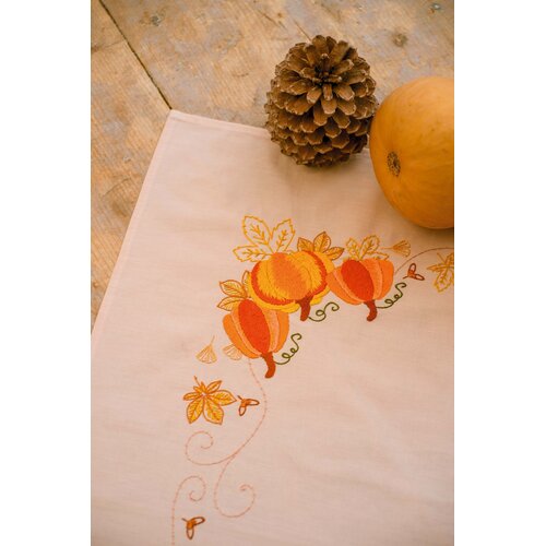 Vervaco Tafelkleed kit Herfstpompoenen Vervaco Tafelkleed kit Herfstpompoenen