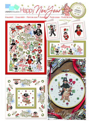 Lindner’s Kreuzstiche Patroon Lindner 168 - Happy New Year