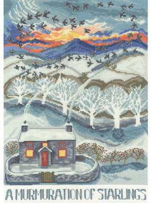 Bothy Threads Borduurpakket Lizzie Spikes - A Murmuration Of Starlings - Bothy Threads Bothy Threads Borduurpakket Lizzie Spikes - A Murmuration Of Starlings - Bothy Threads