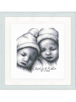 Vervaco Telpakket kit Geboortetegel Tweelingen Vervaco Telpakket kit Geboortetegel Tweelingen