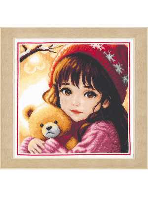 Vervaco Telpakket kit Meisje met beer