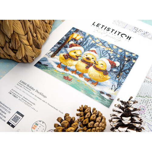 Leti Stitch Borduurpakket Holiday Ducklings - Leti Stitch Leti Stitch Borduurpakket Holiday Ducklings - Leti Stitch
