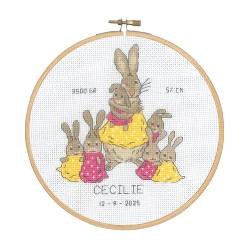 Pakketten met een hoop of borduurring