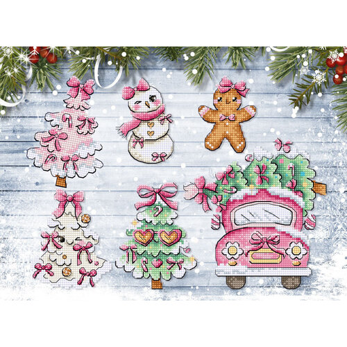 Leti Stitch Borduurpakket Sweetmas Ornaments - Leti Stitch