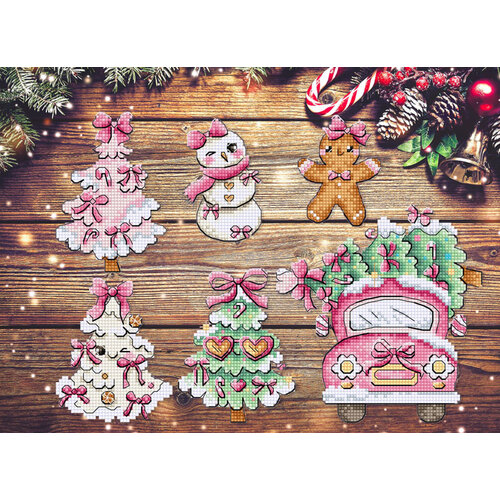 Leti Stitch Borduurpakket Sweetmas Ornaments - Leti Stitch