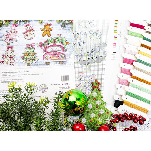 Leti Stitch Borduurpakket Sweetmas Ornaments - Leti Stitch