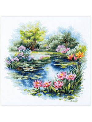 Magic Needle CI Borduurpakket The Water Lily Pond - Magic Needle Magic Needle CI Borduurpakket The Water Lily Pond - Magic Needle