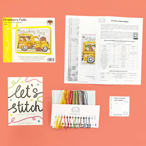 Bothy Threads Borduurpakket Karen Tye Bentley - Strawberry Fields - Bothy Threads Bothy Threads Borduurpakket Karen Tye Bentley - Strawberry Fields - Bothy Threads
