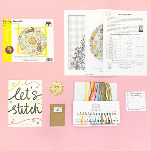 Bothy Threads Borduurpakket Jane Sunner - Spring Wreath - Bothy Threads