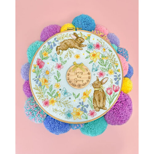 Bothy Threads Borduurpakket Jane Sunner - Spring Wreath - Bothy Threads