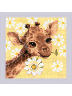 RIOLIS Borduurpakket Little Giraffe - RIOLIS