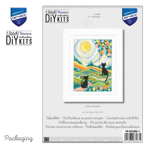 Vervaco Telpakket kit Two Cats in the Garden