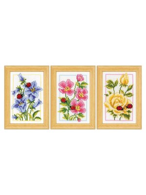 Vervaco Official Minatuur Kit Bloemen en Lieveheersbeest