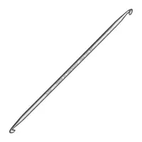 Tunische Haaknaald (dubbel) 15 cm - van 2  t/m 6 mm