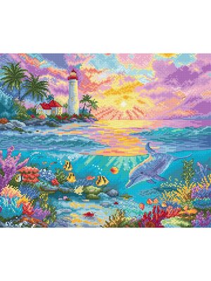 Leti Stitch Borduurpakket Dolphin's Paradise - Leti Stitch