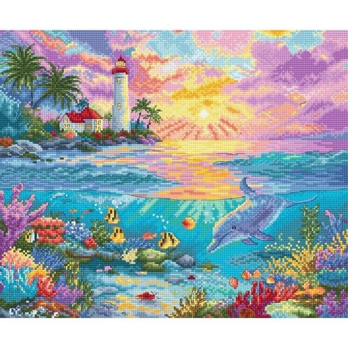 Leti Stitch Borduurpakket Dolphin's Paradise - Leti Stitch