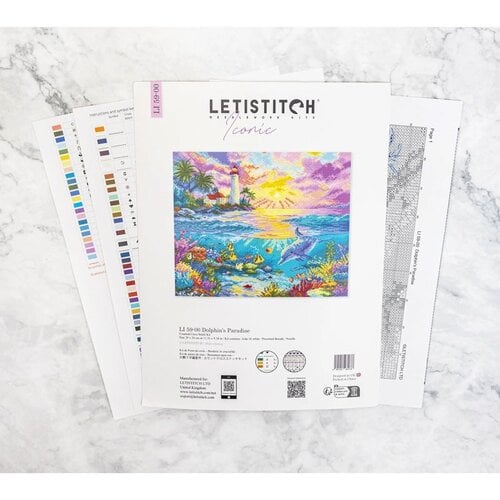 Leti Stitch Borduurpakket Dolphin's Paradise - Leti Stitch
