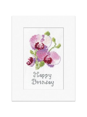 Heritage Crafts Borduurpakket Greeting Card - Orchid - Heritage Crafts