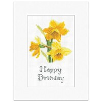 Borduurpakket Greeting Card - Daffodil - Heritage Crafts