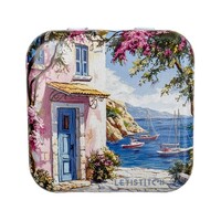 Mediterranean Coast Metallic Box - Leti Stitch