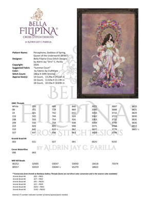 Bella Filipina Designs Speciale Materialen Persephone, Goddess of Spring  - Bella Filipina