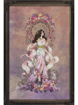 Bella Filipina Designs Pre Order: Borduurpatroon Persephone, Goddess of Spring - Bella Filipina