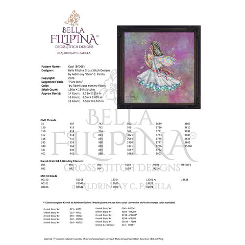 Bella Filipina Designs Speciale Materialen Opal - Bella Filipina